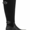 Jones Bootmaker Damen Kniehohe Lederstiefel, Schwarz