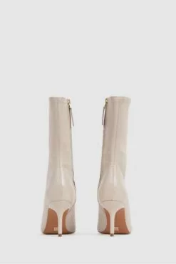 Reiss Caley Spitze Lederstiefel Mit Kitten-Heel-Absatz -Winterschuhe Verkaufs-Shop A11864s4