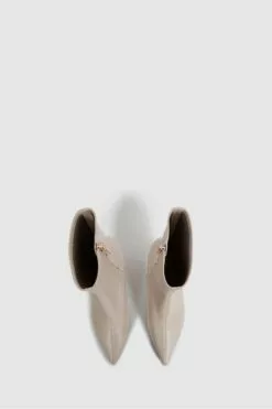 Reiss Caley Spitze Lederstiefel Mit Kitten-Heel-Absatz -Winterschuhe Verkaufs-Shop A11864s6