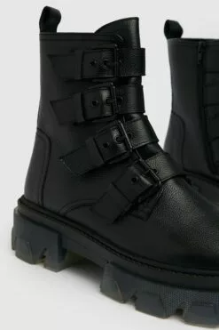 Schuh The Edit Parsley Lederstiefel, Schwarz -Winterschuhe Verkaufs-Shop A31725s4