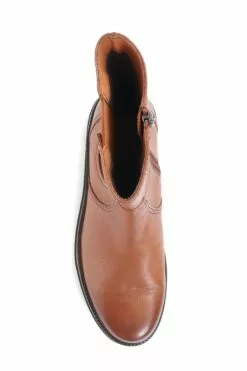 Jones Bootmaker Santina Hohe Chelsea-Lederstiefel, Braun -Winterschuhe Verkaufs-Shop D26962s5