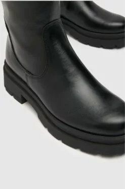 Schuh Drew Kniehohe Lederstiefel, Schwarz -Winterschuhe Verkaufs-Shop D90810s3