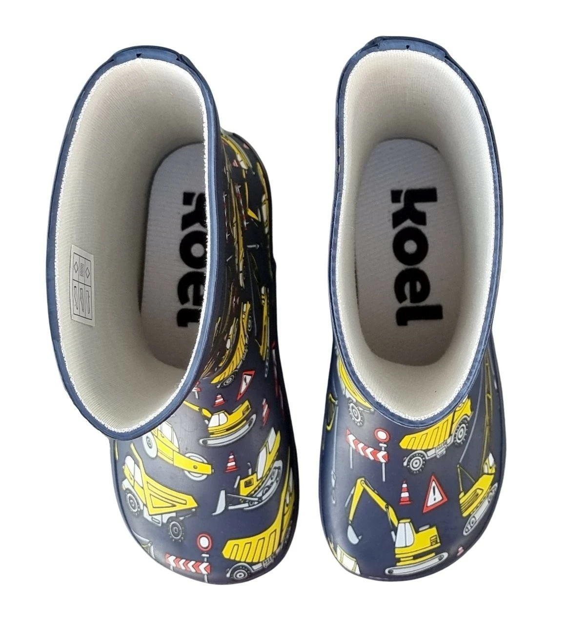 Koel Gummistiefel Traktor + Bagger Wellies Barfuß Regenstiefel Blau 2 Koel Gummistiefel Traktor + Bagger Wellies Barfuß Regenstiefel Blau – Bild 2