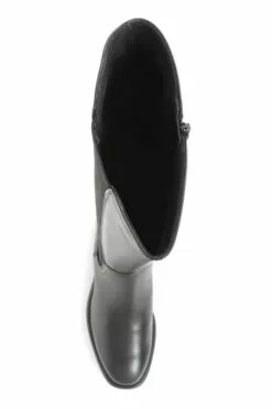 Jones Bootmaker Damen Darline Kniehohe Lederstiefel, Schwarz -Winterschuhe Verkaufs-Shop T46953s4