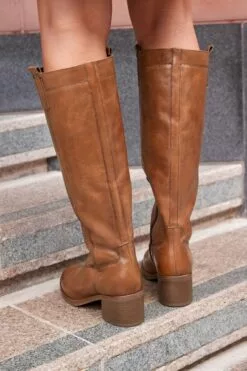 Next Forever Comfort Kniehoher Lederstiefel Mit Blockabsatz -Winterschuhe Verkaufs-Shop T80 158s3