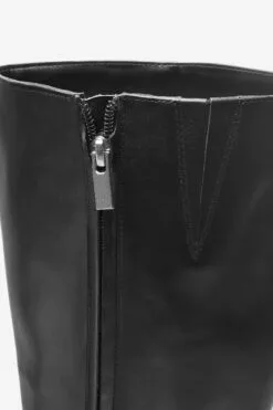 Next Schwarz - Forever Comfort® Kniehohe Lederstiefel Mit Niedrigem Absatz -Winterschuhe Verkaufs-Shop U34345s8